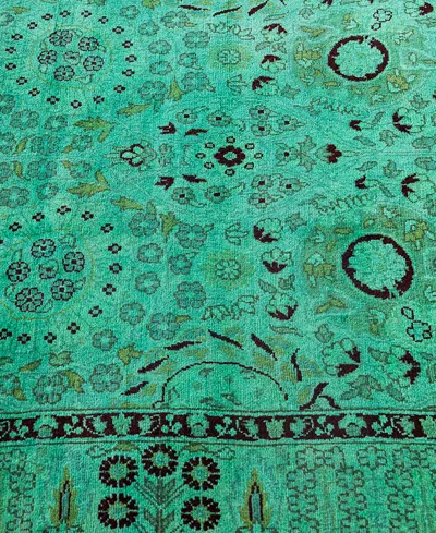 Adorn Hand Woven Rugs Fine Vibrance M1388 3'x12'4'' Runner Area Rug In Green