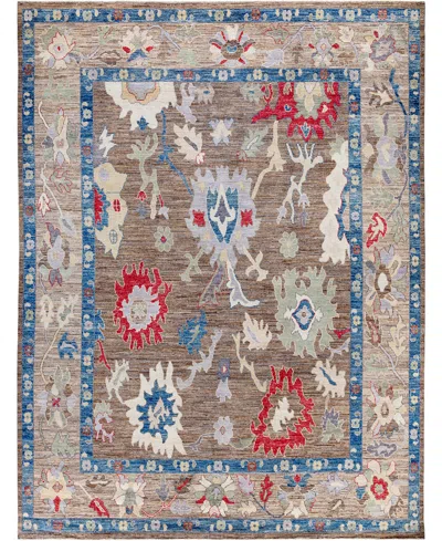 Adorn Hand Woven Rugs Colorful Oushak M1945 9'x11'11'' Area Rug In Brown