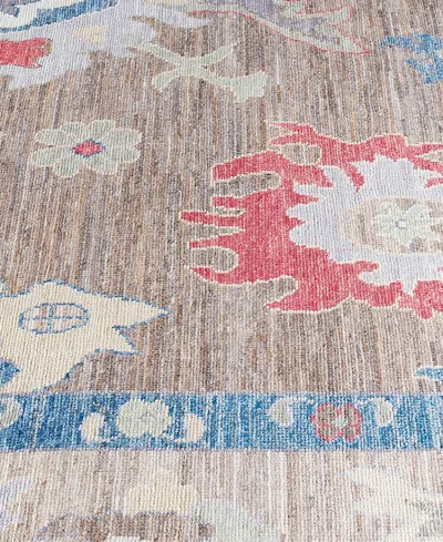 Adorn Hand Woven Rugs Colorful Oushak M1945 9'x11'11'' Area Rug In Brown