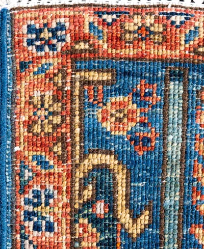 Adorn Hand Woven Rugs Serapi M1945 2'9''x9'10'' Runner Area Rug In Blue