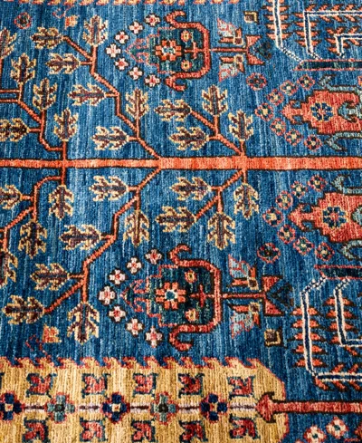 Adorn Hand Woven Rugs Serapi M1945 2'9''x9'10'' Runner Area Rug In Blue
