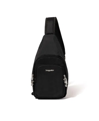 Baggallini Securtex Anti-theft Daytripper Sling Bag In Black