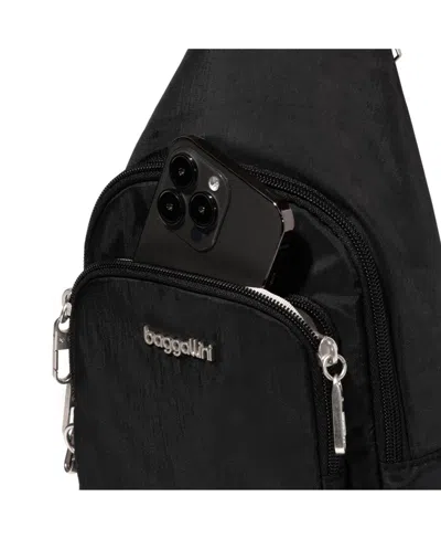 Baggallini Securtex Anti-theft Daytripper Sling Bag In Black