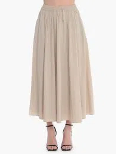 Herno Women Maxi Beige Dress With Drawstring In Stretch Polyamide Woman In Neutral
