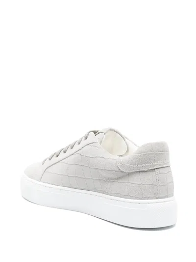 Hide & Jack Low Top Essence Croco Shoes In Grey