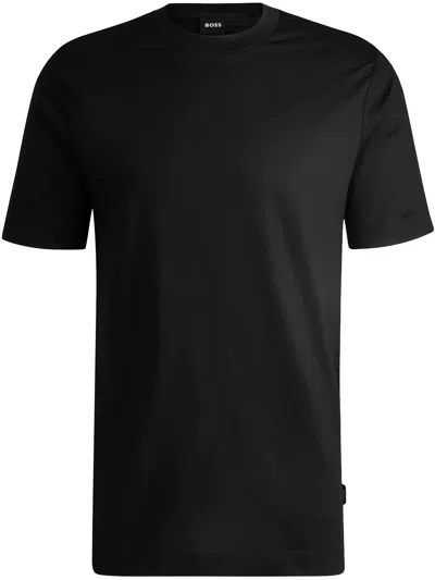 Hugo Boss T-shirt With Bubble-jacquard Structure In Black