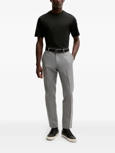 Hugo Boss T-shirt With Bubble-jacquard Structure In Black