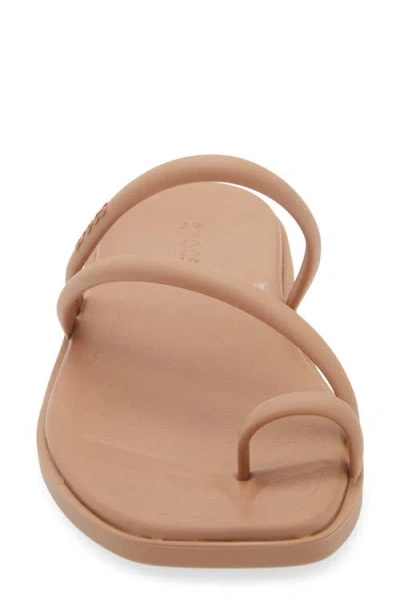 Crocs Miami Toe Loop Sandal In Milk Chocolate