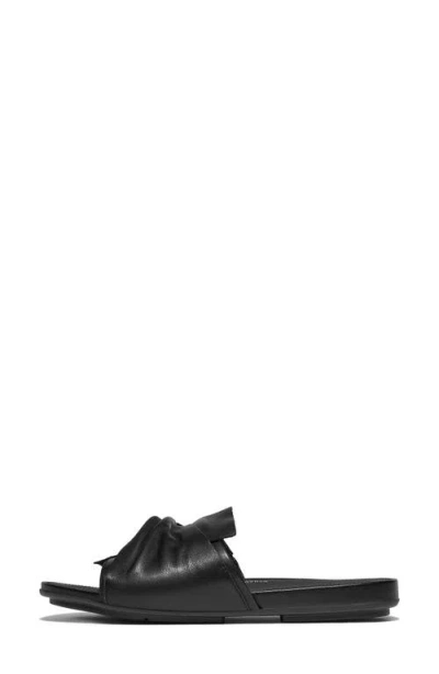 Fitflop Gracie Soft Twist Slide Sandal In All Black
