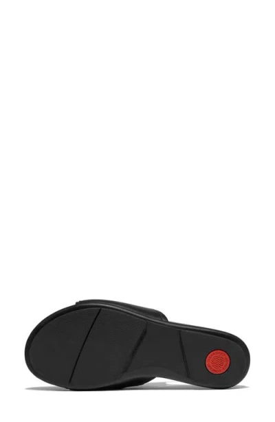 Fitflop Gracie Soft Twist Slide Sandal In All Black