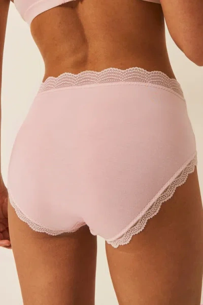 Stripe & Stare High Rise Knicker Four Pack In Pink A Boo