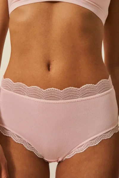 Stripe & Stare High Rise Knicker Four Pack In Pink A Boo