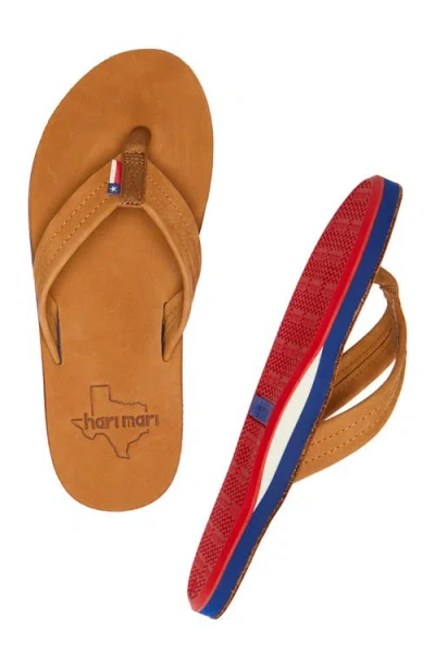 Hari Mari Hometown Fields Texas Flip Flop In Brown