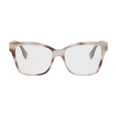 Fendi Fe50117i Ff Diamonds 055 Rosa Marrone Glasses In Brown