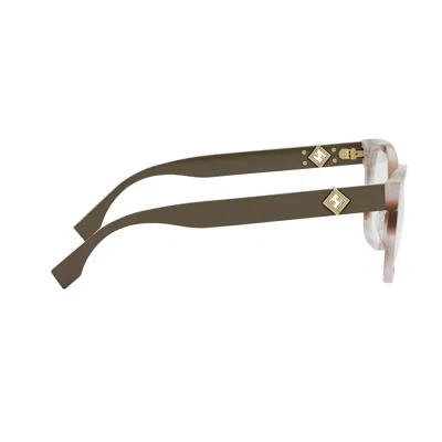Fendi Fe50117i Ff Diamonds 055 Rosa Marrone Glasses In Brown