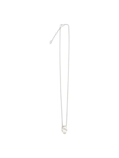 Alexander Mcqueen Men Skull Necklace In Silver