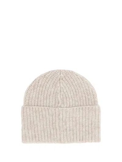 Brunello Cucinelli Men Wool Beanie Hat In Beige