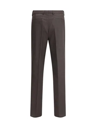 Brunello Cucinelli Virgin Wool Pants In Brown