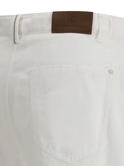 Brunello Cucinelli Wide-leg Jeans In White
