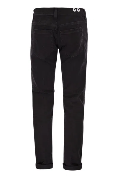 Dondup Black George Cotton Trouser In Black