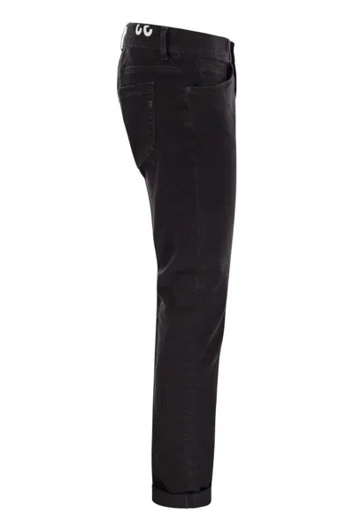 Dondup Black George Cotton Trouser In Black