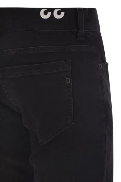 Dondup Black George Cotton Trouser In Black