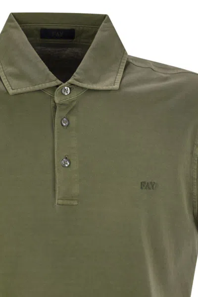 Fay T-shirts And Polos Green In Military Green