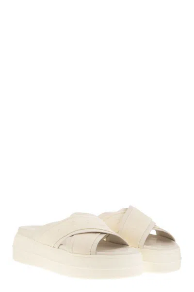 Hogan Plateausandalen Skyscraper Mit Leder In Beige