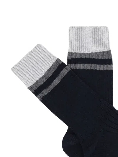 Brunello Cucinelli Cotton Socks In Black