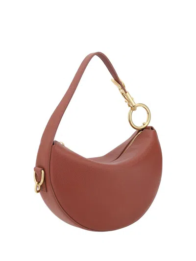 Burberry Women Knight Arc Shoulder Bag In Red