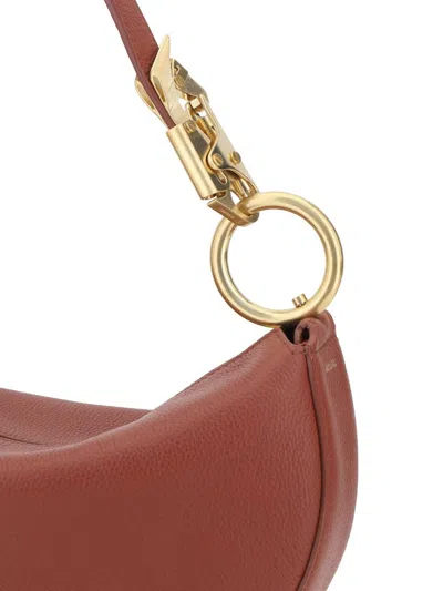 Burberry Women Knight Arc Shoulder Bag In Red