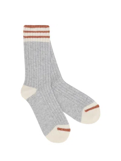 Brunello Cucinelli Cashmere Socks In Grey