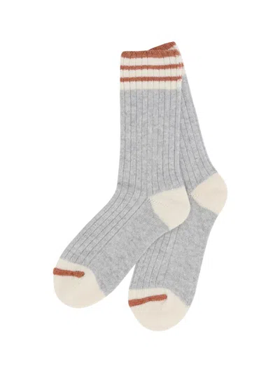 Brunello Cucinelli Cashmere Socks In Grey