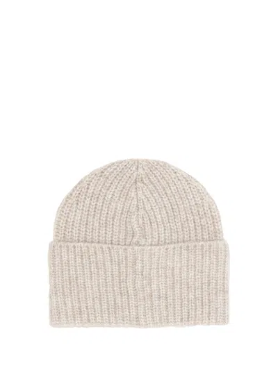 Brunello Cucinelli Men Wool Beanie Hat In Beige