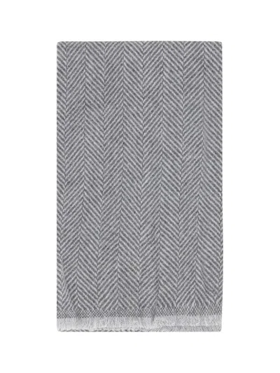 Brunello Cucinelli Cashmere Scarf In Grey