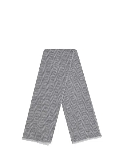 Brunello Cucinelli Cashmere Scarf In Grey