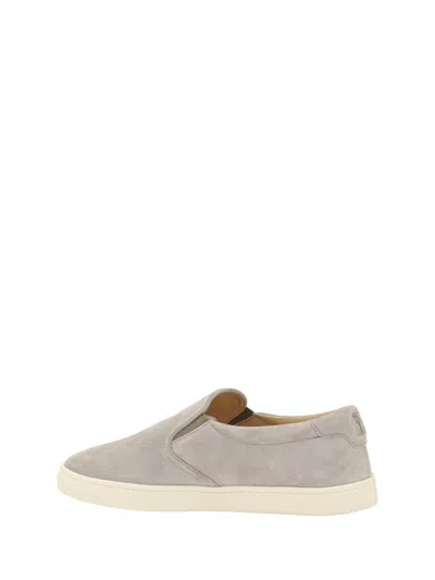 Brunello Cucinelli Slip-on Sneakers In Beige