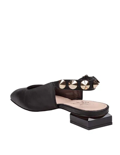 Shop Agl Attilio Giusti Leombruni Agl Sling-back Ballerina With Studs In Black