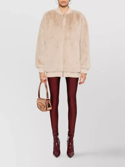 P.a.r.o.s.h Pathos Faux-fur Bomber Jacket In Neutrals