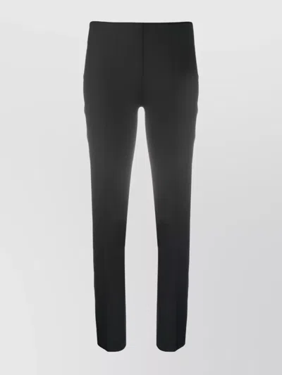 P.a.r.o.s.h Cropped Slim Fit Trousers In Black