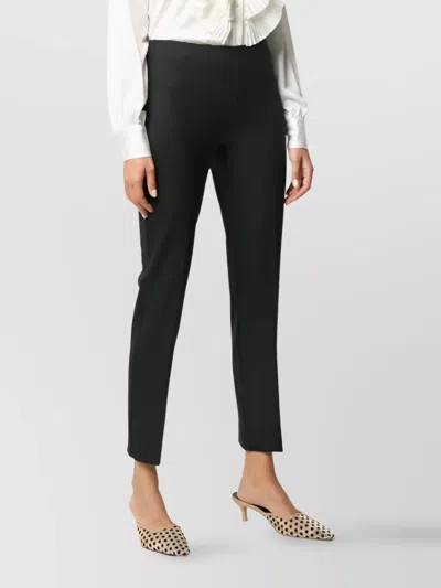P.a.r.o.s.h Cropped Slim Fit Trousers In Black