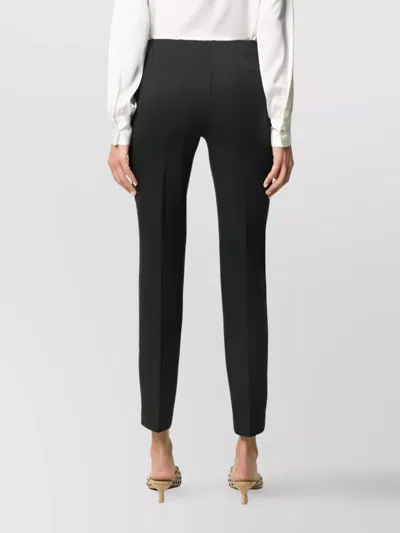 P.a.r.o.s.h Cropped Slim Fit Trousers In Black