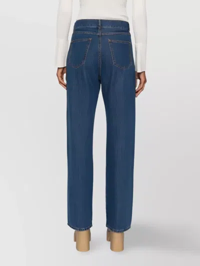 P.a.r.o.s.h Straight Leg Denim Trousers In Blue
