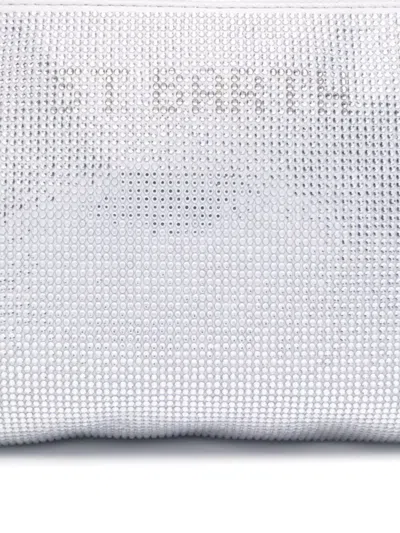 Saint Barth Top Handle Shoulder Bag With Rhinestone Embellishment In Grey