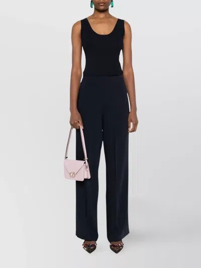 P.a.r.o.s.h Tailored Trousers With High Waist And Wide-leg Design In Black
