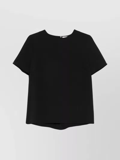 P.a.r.o.s.h Buttoned High-low Top With Keyhole Detail In Black