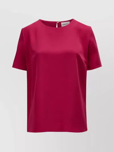 P.a.r.o.s.h Blouse High-low Hem Keyhole Detail In Pink
