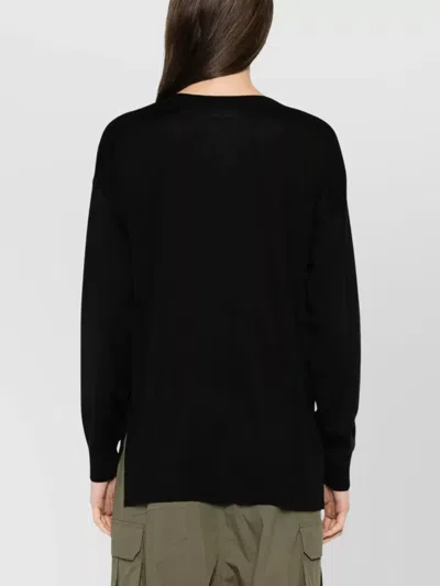 P.a.r.o.s.h Linfa V-neck Wool Blend Sweater In Black