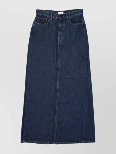P.a.r.o.s.h Joy Long Denim Skirt In Blue