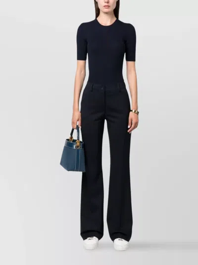 P.a.r.o.s.h Ribbed Knit Pullover In Blue